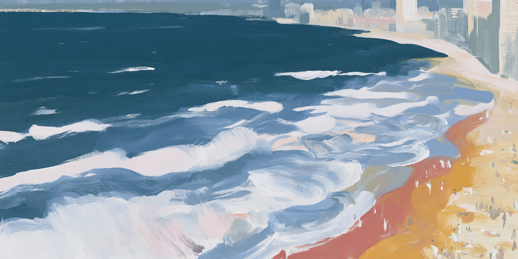 White surf along the city beach