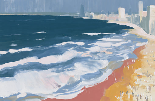 White surf along the city beach