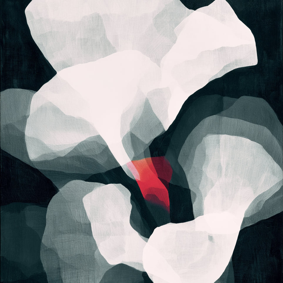 Red wedge among pale layers