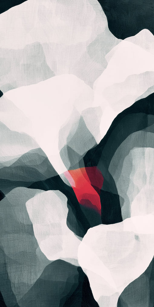 Red wedge among pale layers