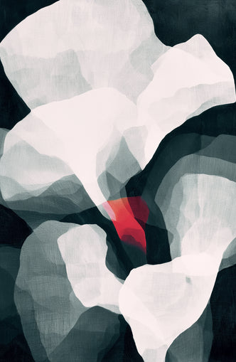 Red wedge among pale layers