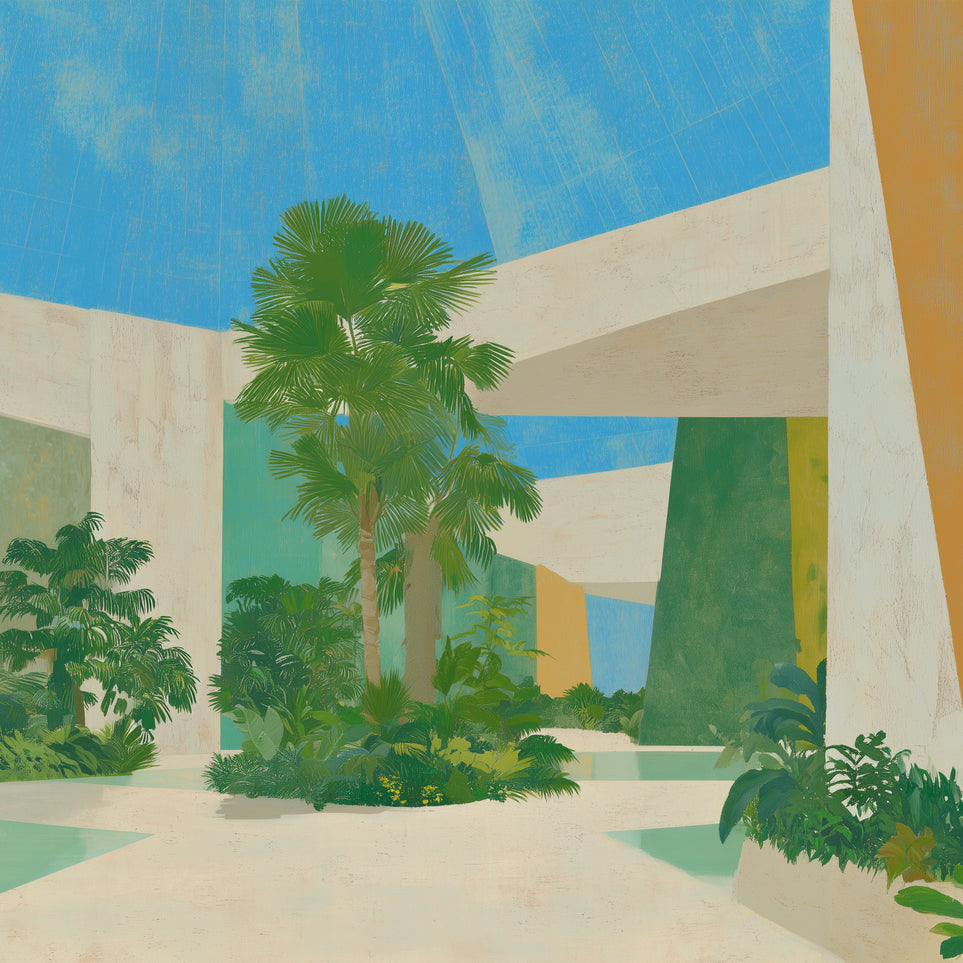 Palm shade in the atrium
