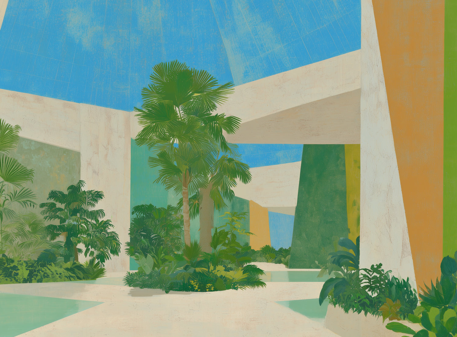 Palm shade in the atrium