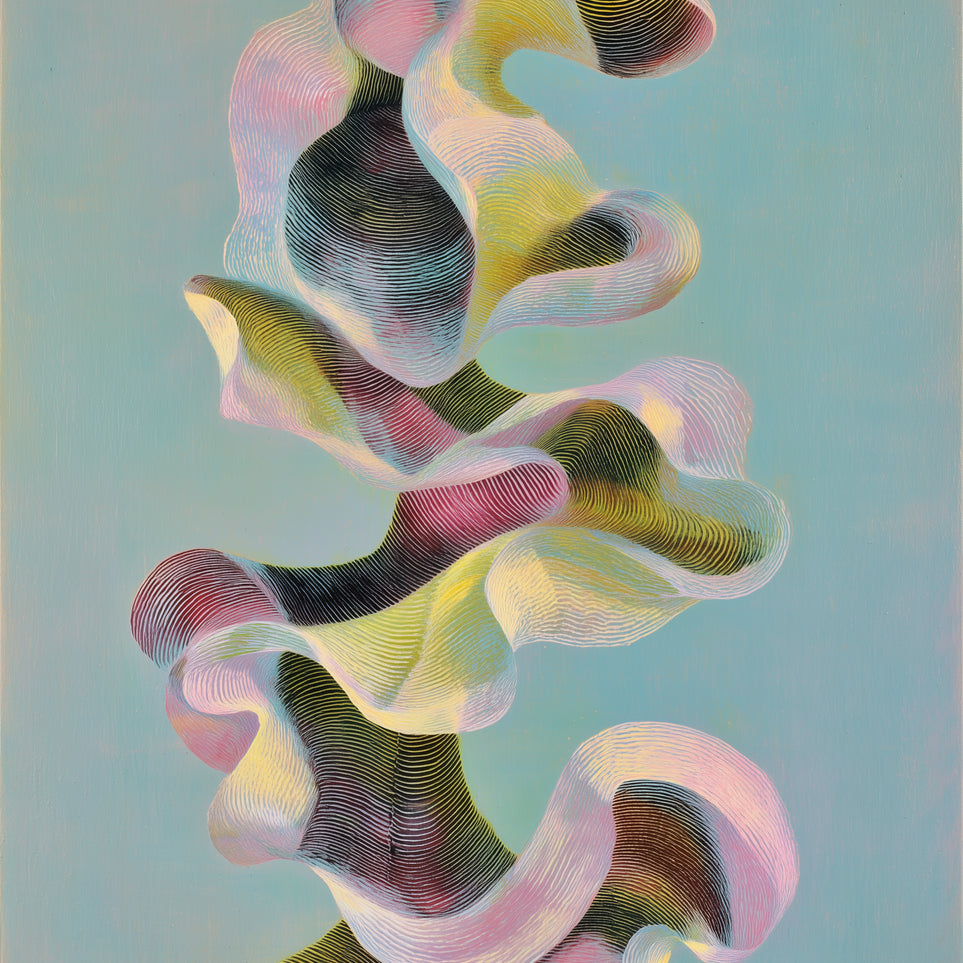 Folded ribbons in suspension