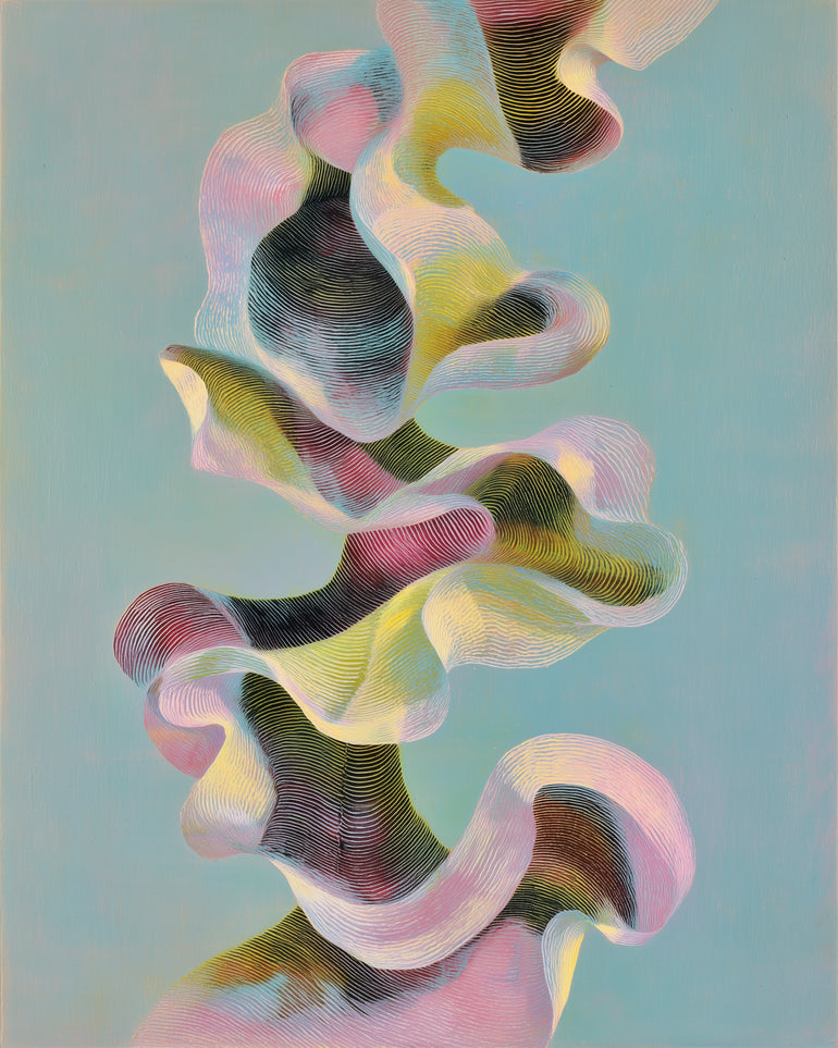 Folded ribbons in suspension