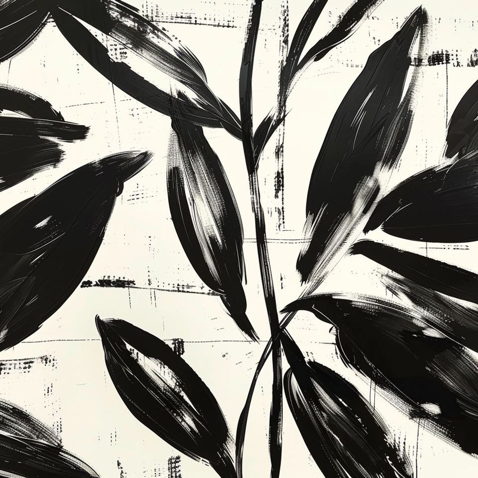 Leaves in black sweep