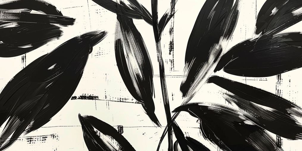 Leaves in black sweep