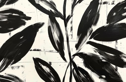 Leaves in black sweep