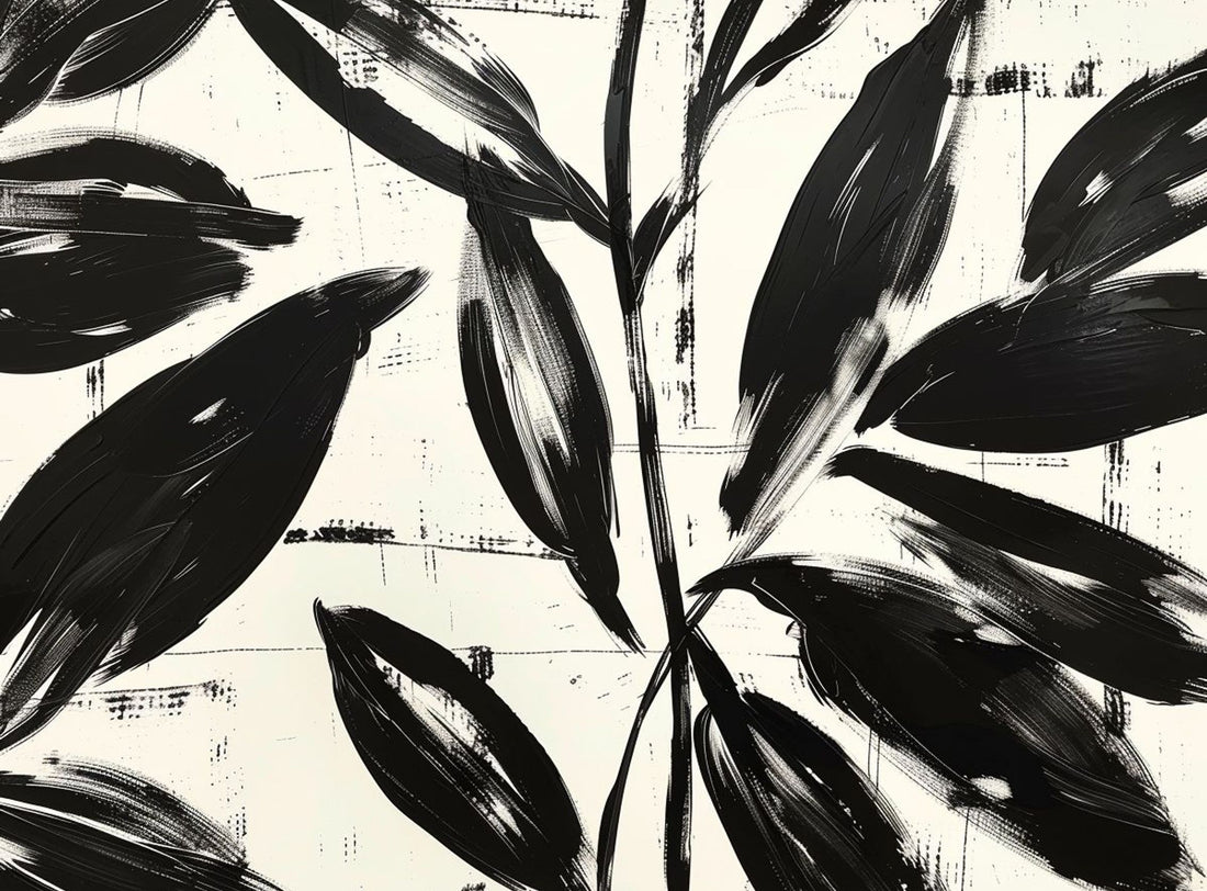 Leaves in black sweep