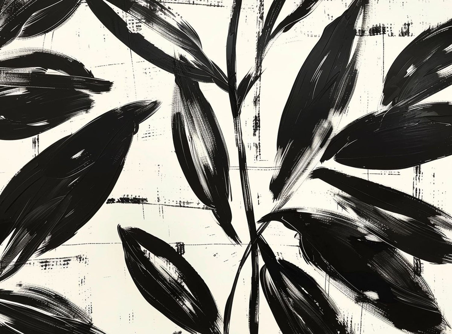 Leaves in black sweep