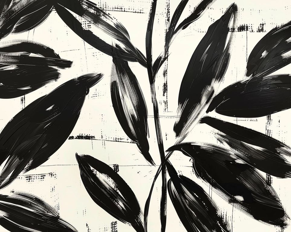 Leaves in black sweep