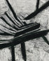 Black cuts through white grain