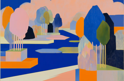 Trees among the blue bends