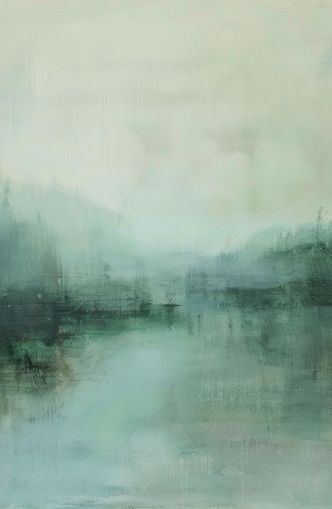 Misty harbor with boats