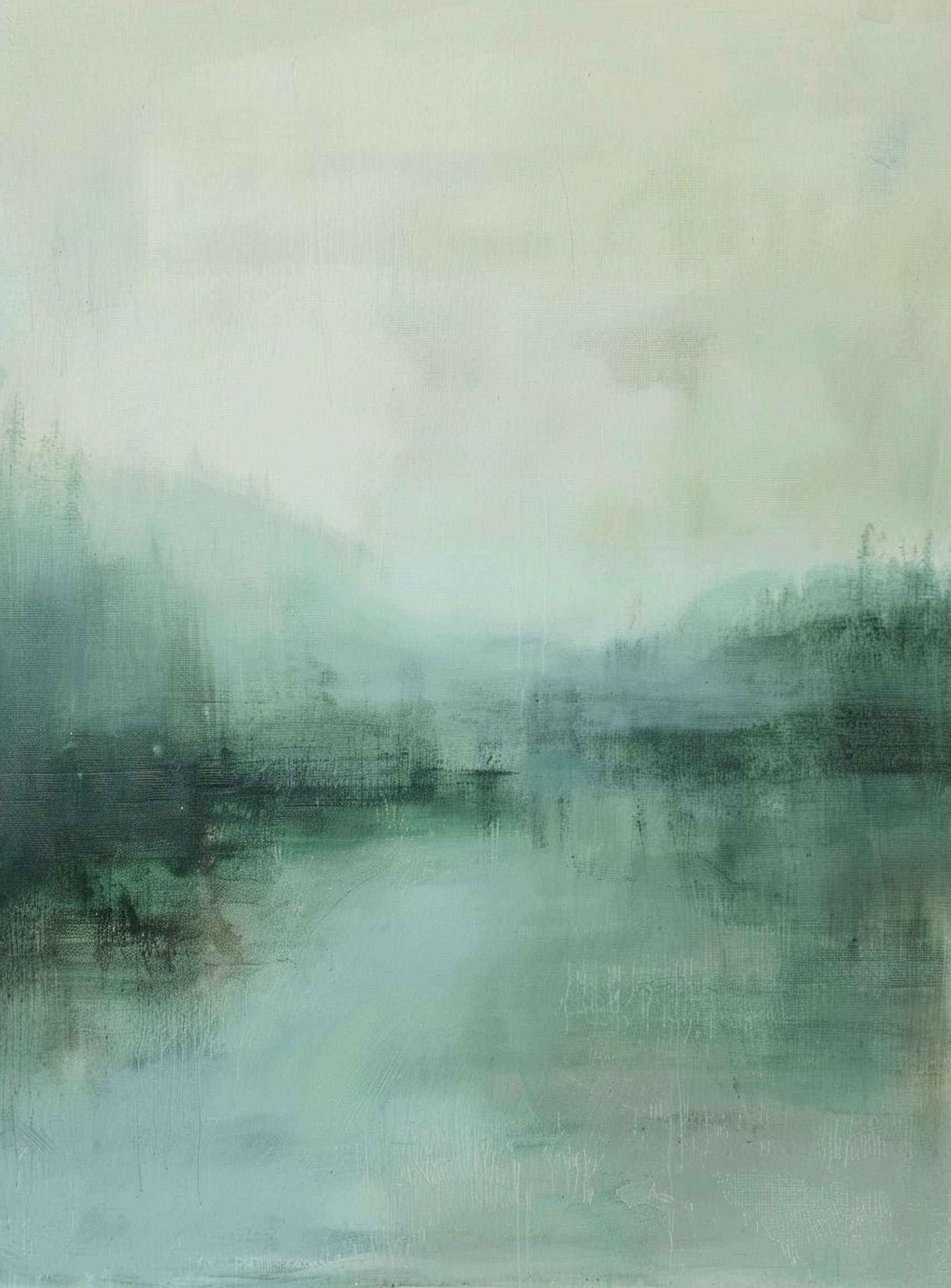 Misty harbor with boats