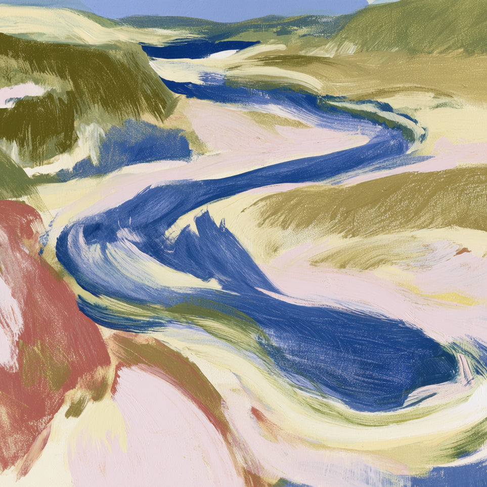 Blue bend through sandbars