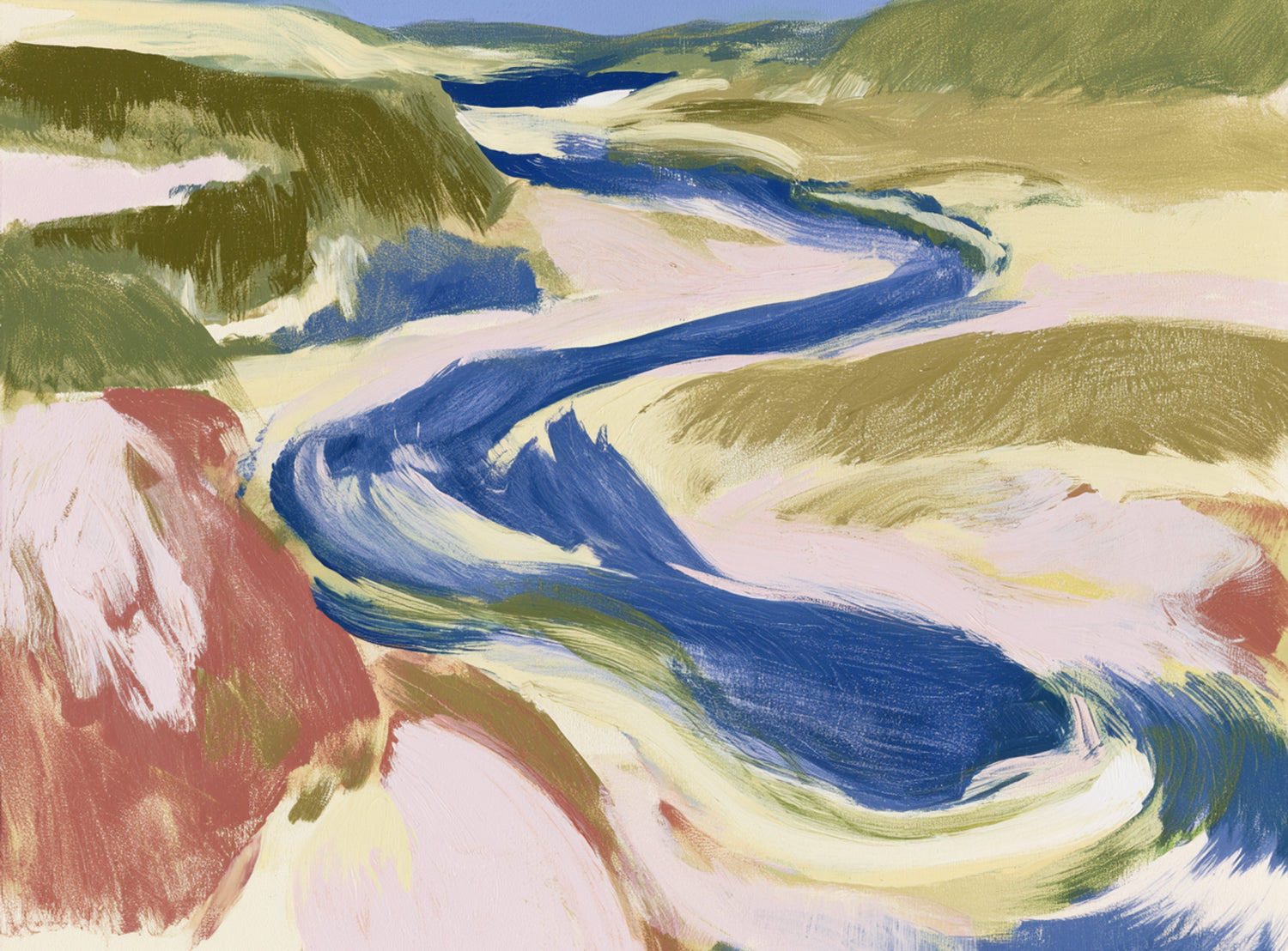 Blue bend through sandbars