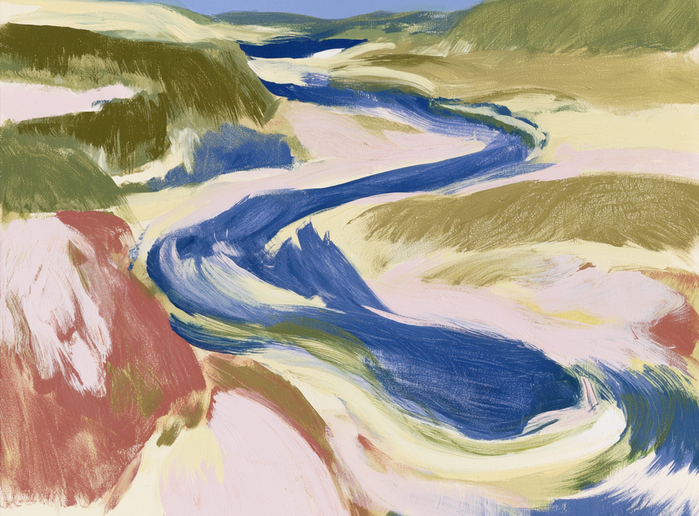 Blue bend through sandbars