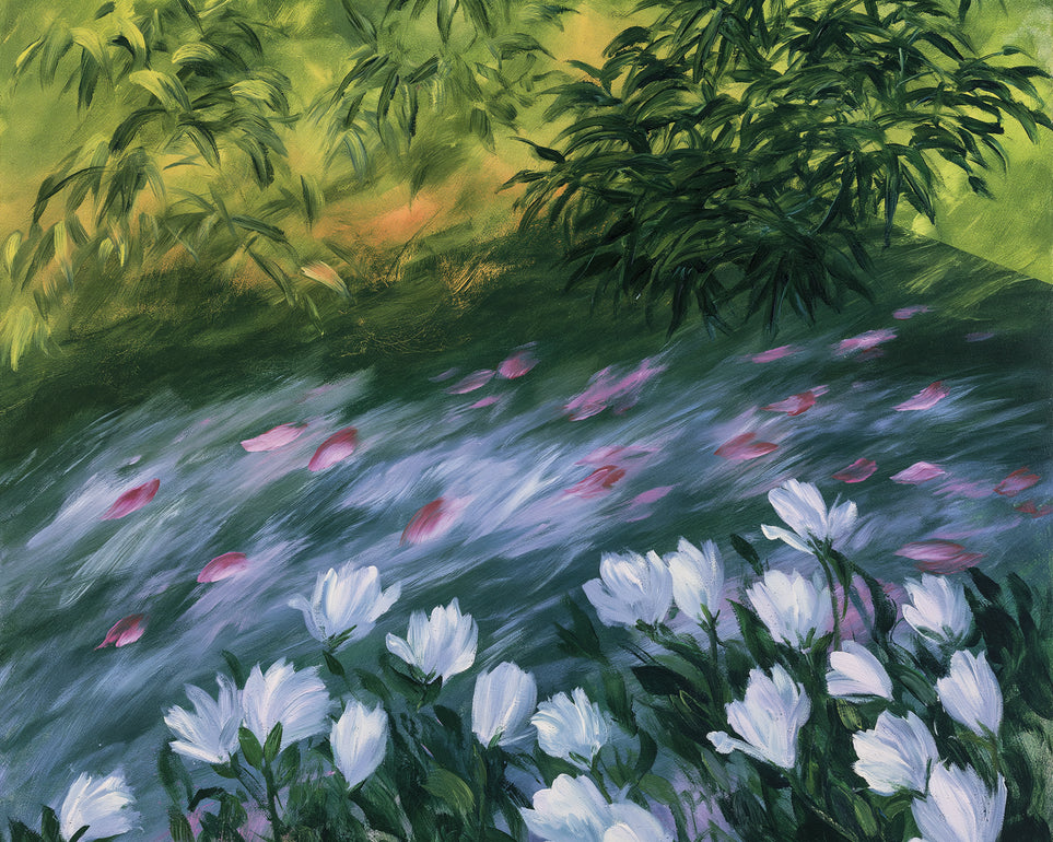 Petals on the streambank