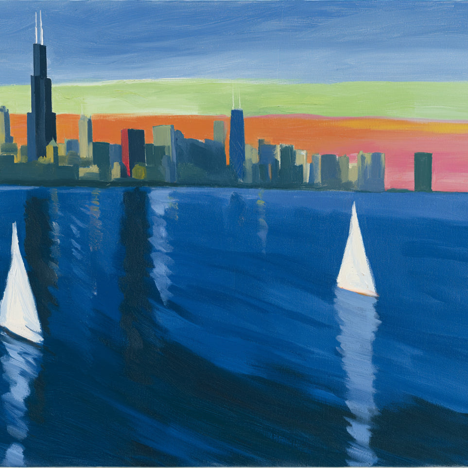 White sails against the skyline