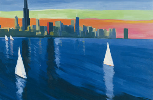 White sails against the skyline