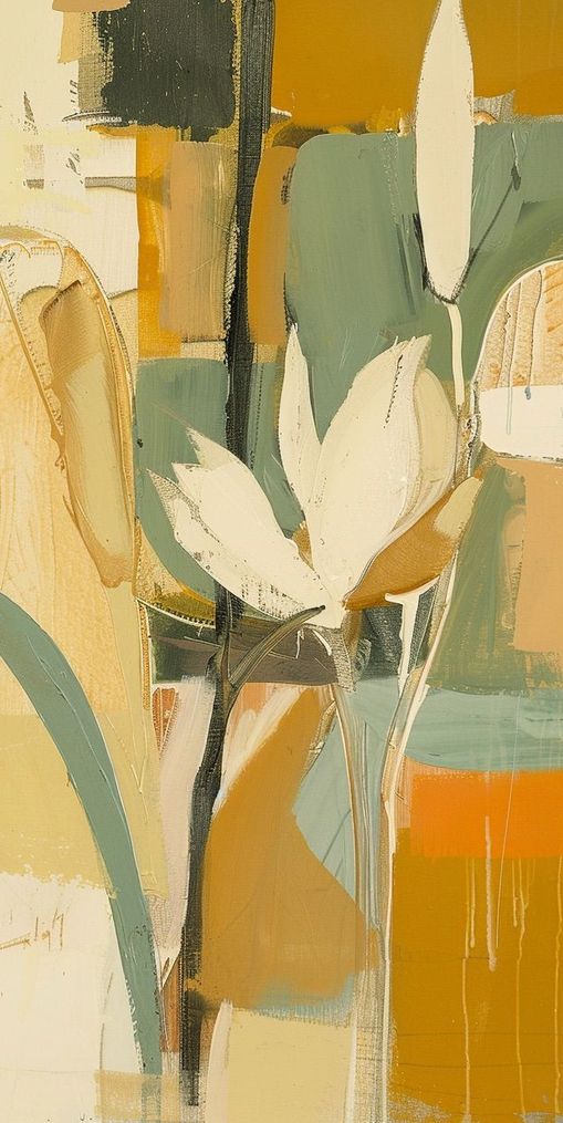 White flower in drifting ochre
