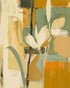 White flower in drifting ochre