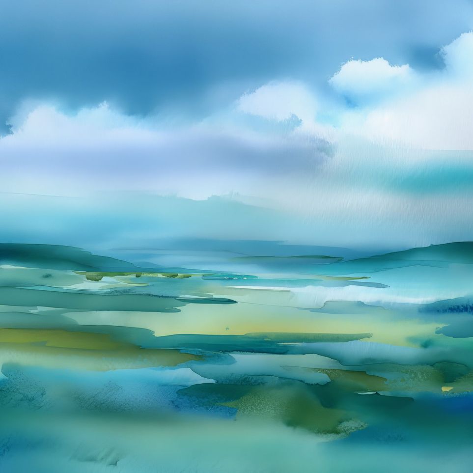 Teal Dissolving into Sky