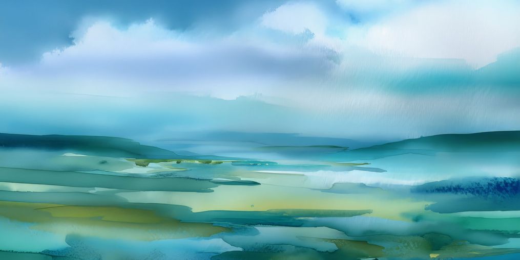 Teal Dissolving into Sky