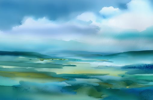 Teal Dissolving into Sky