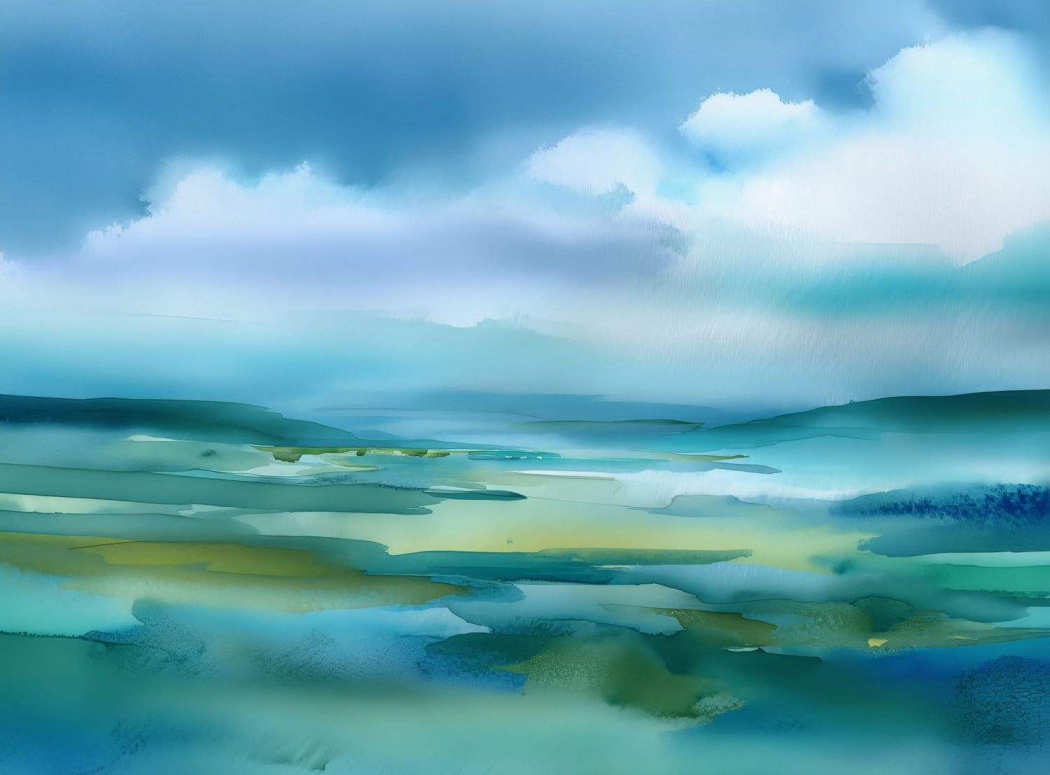 Teal Dissolving into Sky