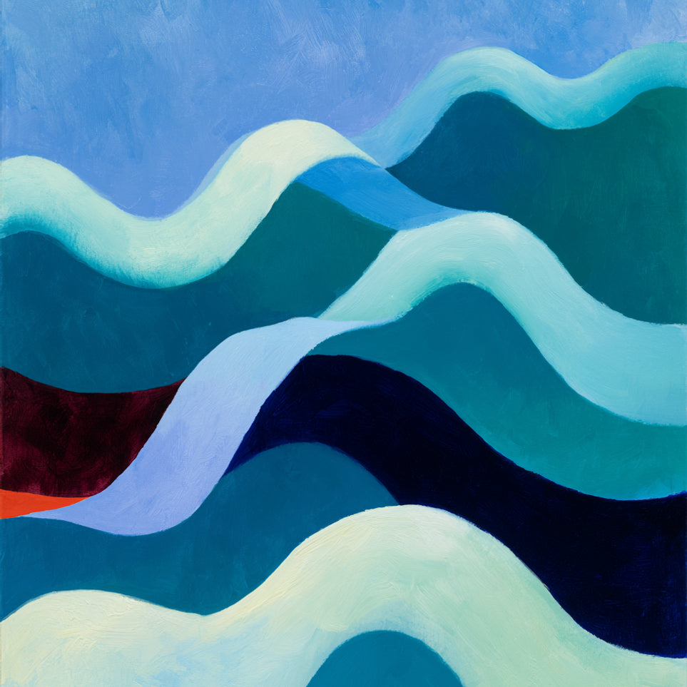 Pale bands across deep blue