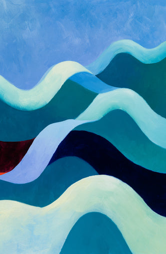 Pale bands across deep blue
