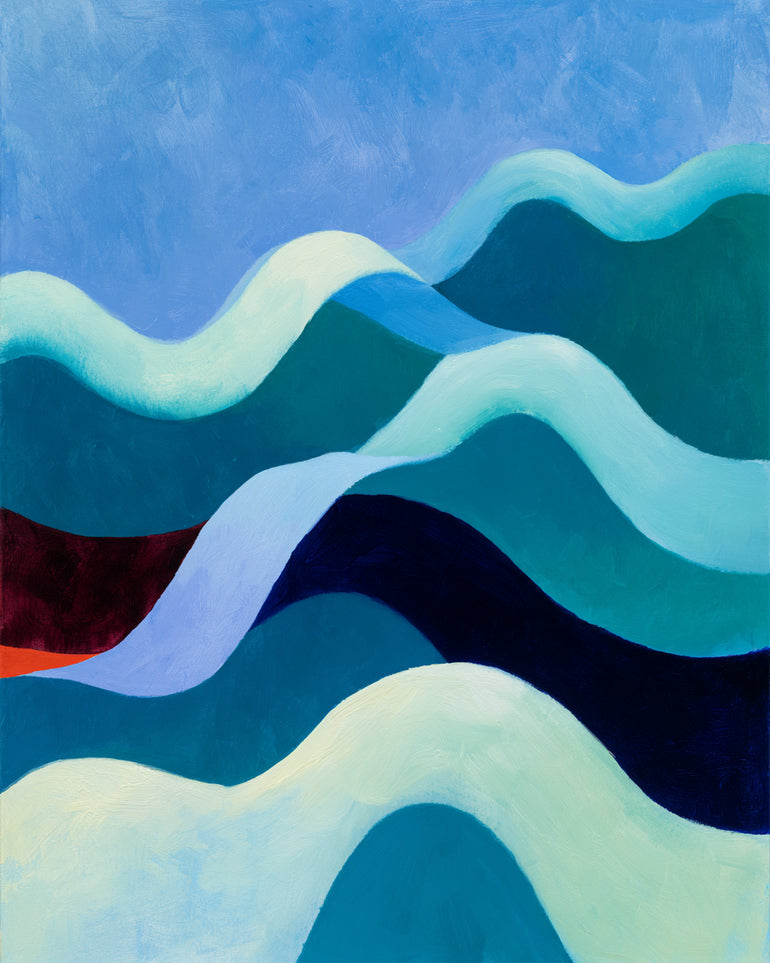 Pale bands across deep blue