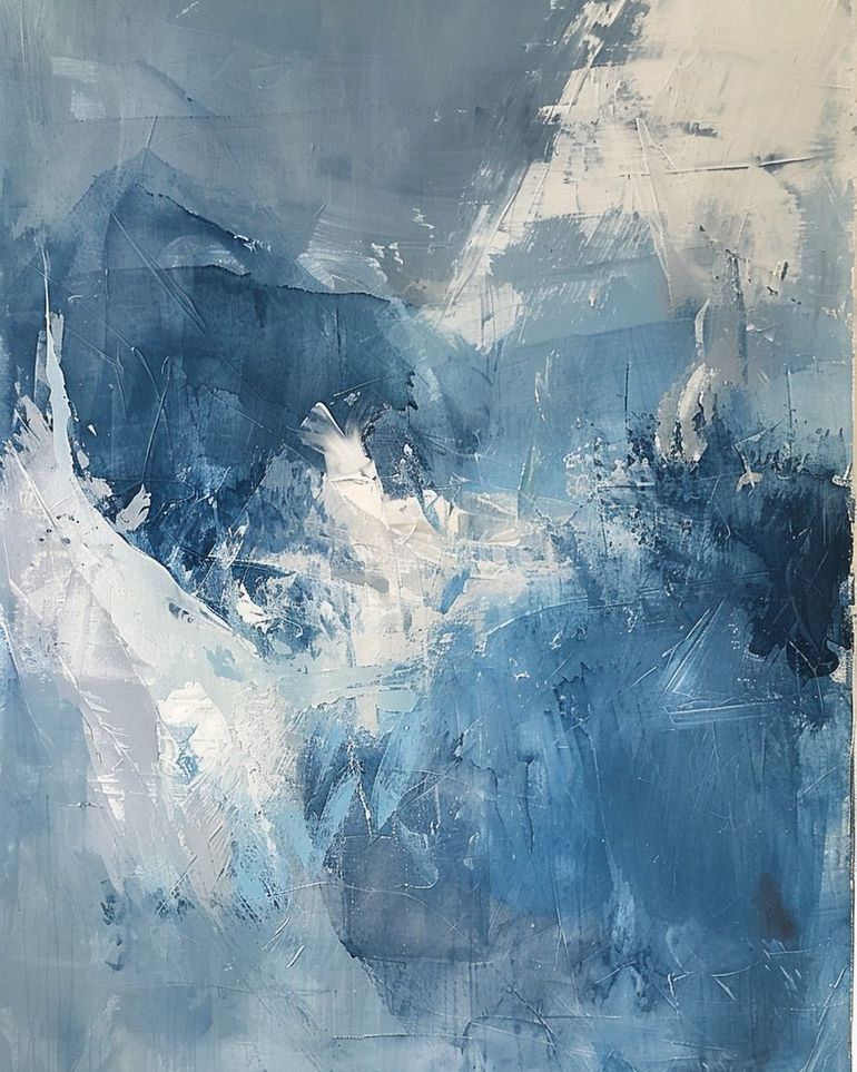 Blue slipping into white
