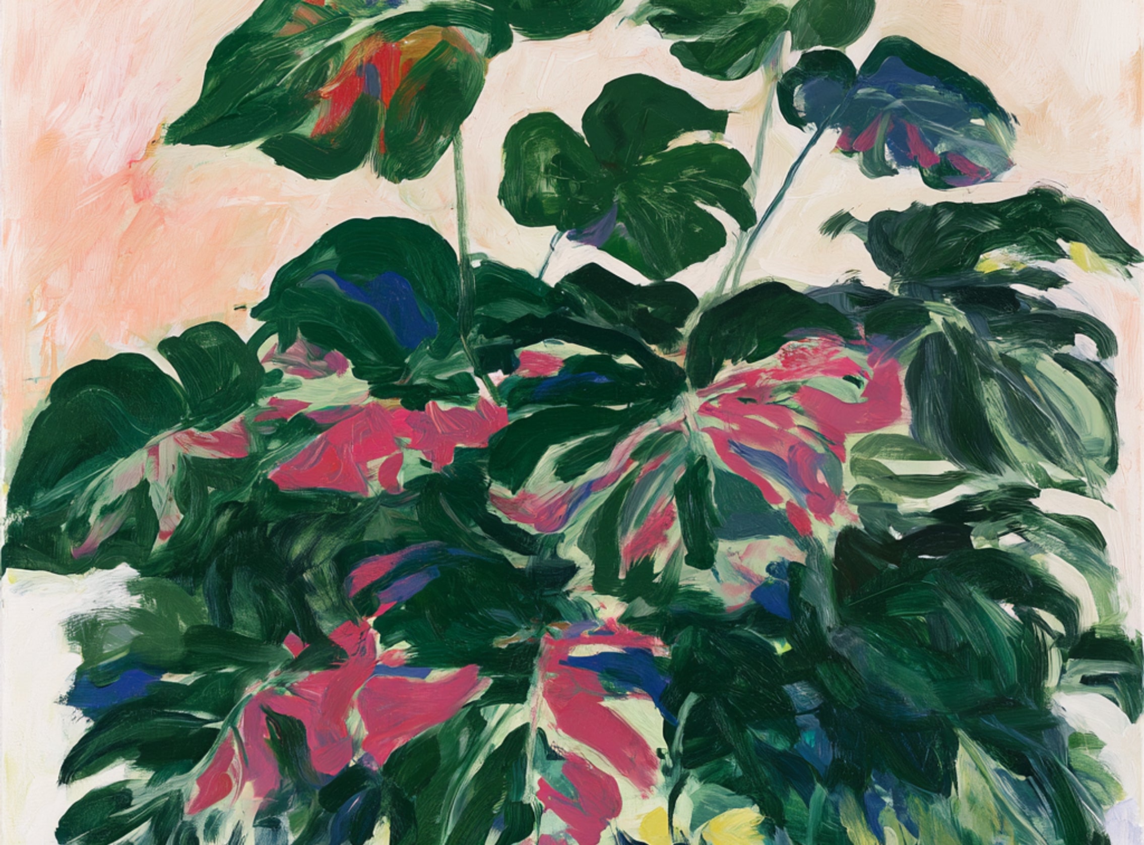 Leaves leaning into light