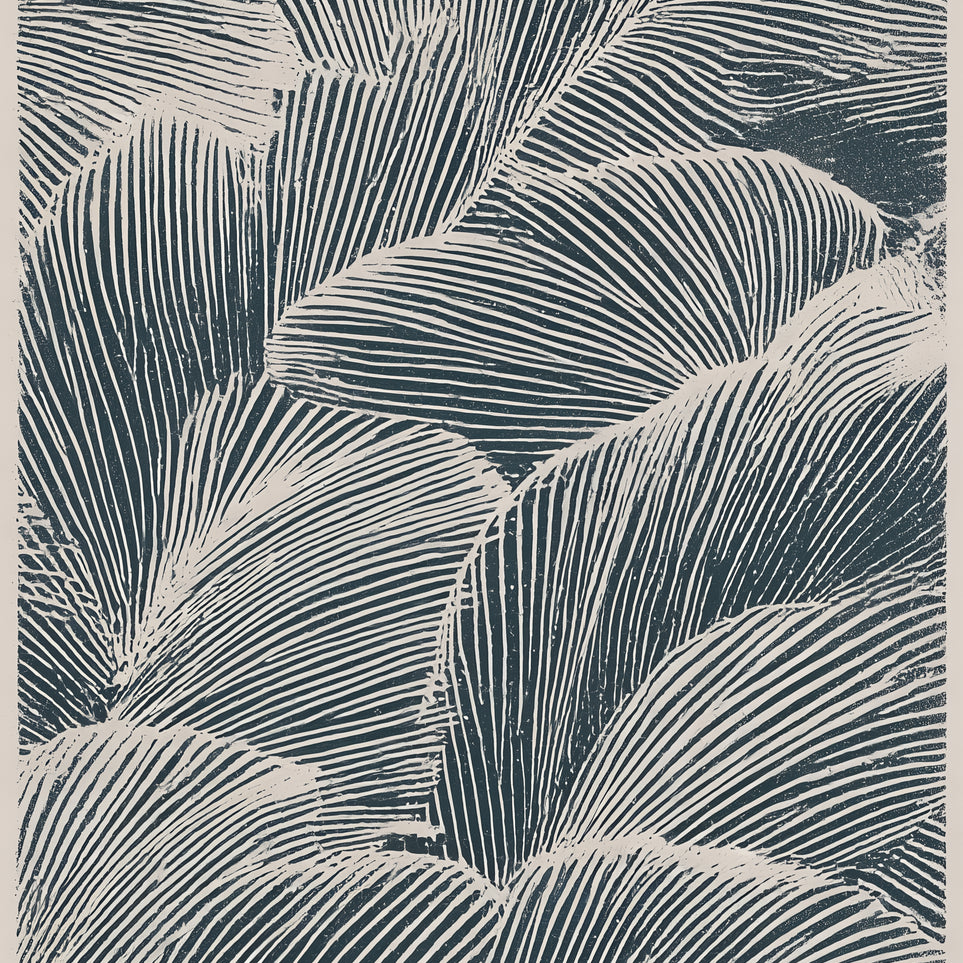 Palm fronds pressed together