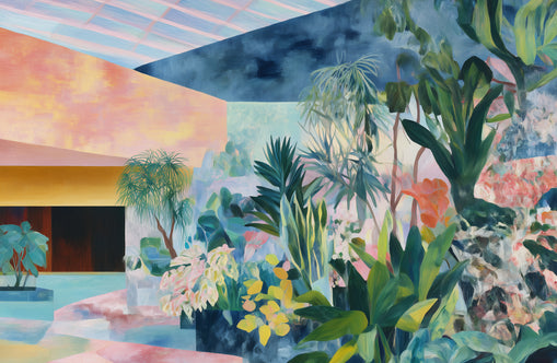 Pastel rooms for green leaves