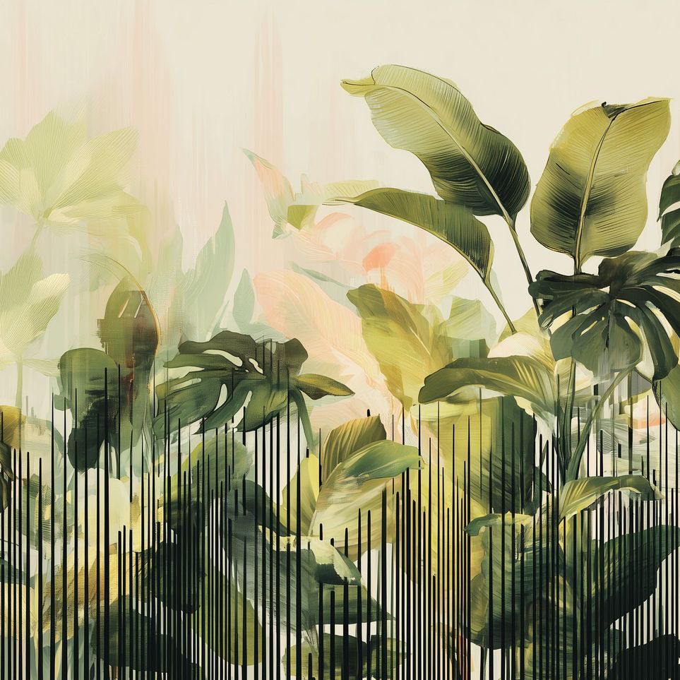 Leaves behind the black bars