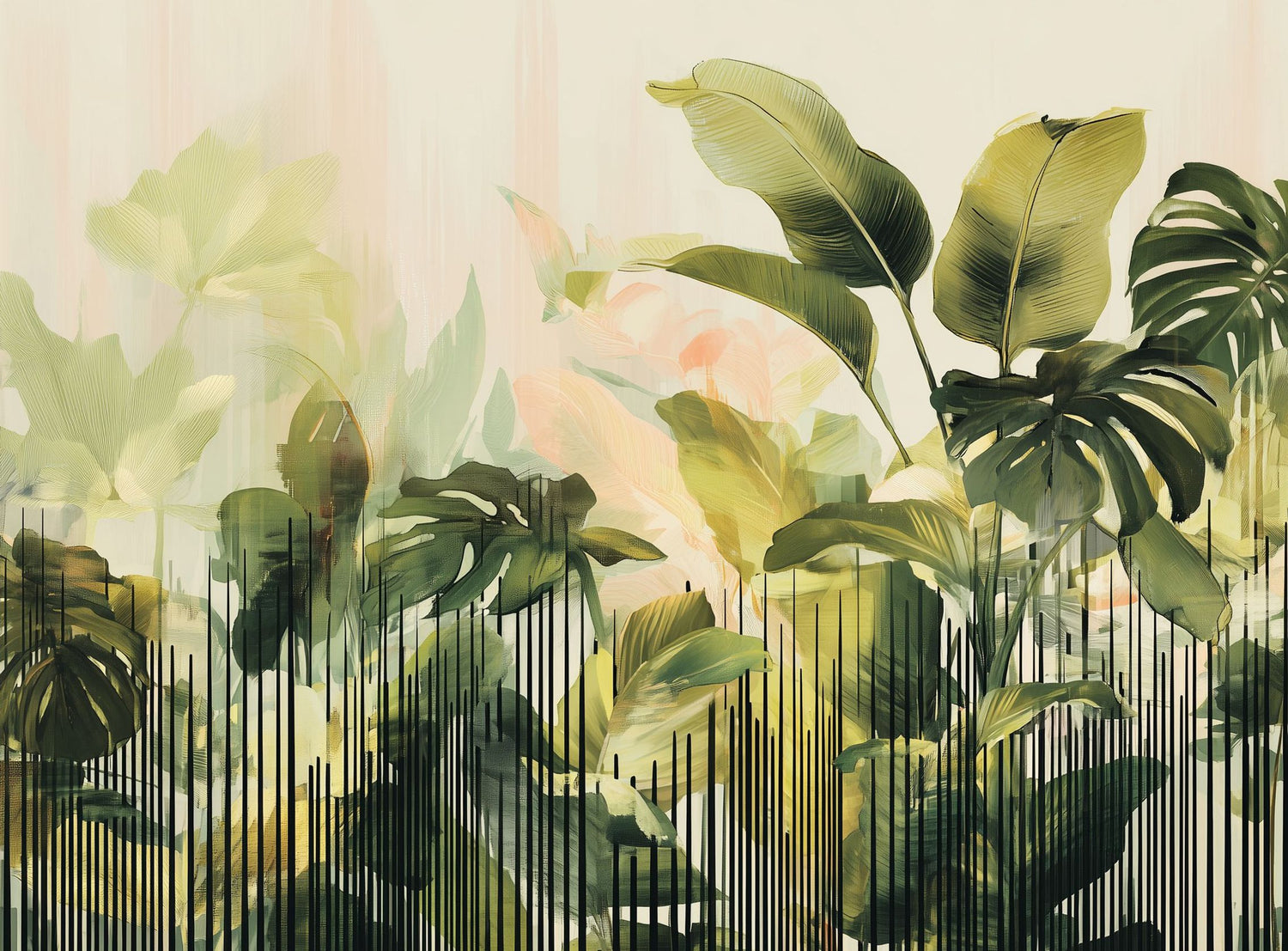 Leaves behind the black bars