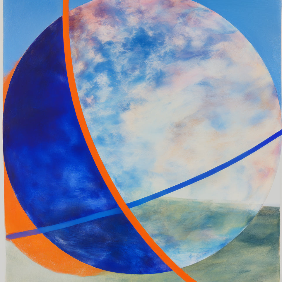 Orange cut through the circle