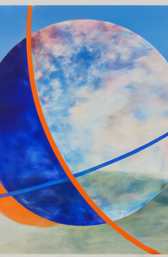 Orange cut through the circle