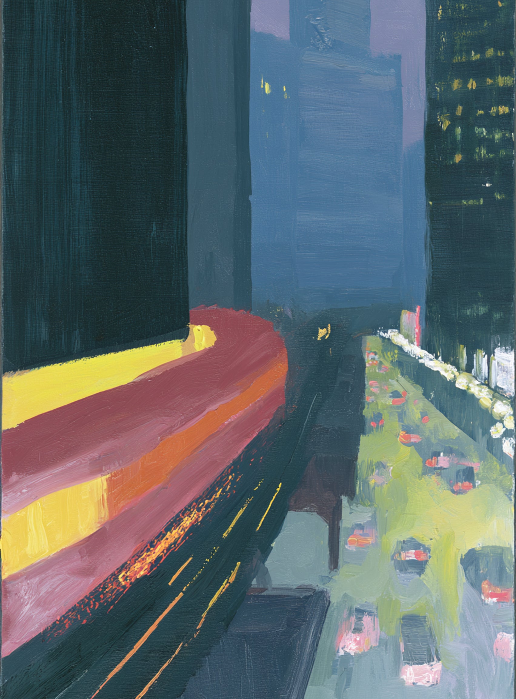 A bright bend downtown