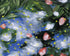 Yellow flecks on blue ground