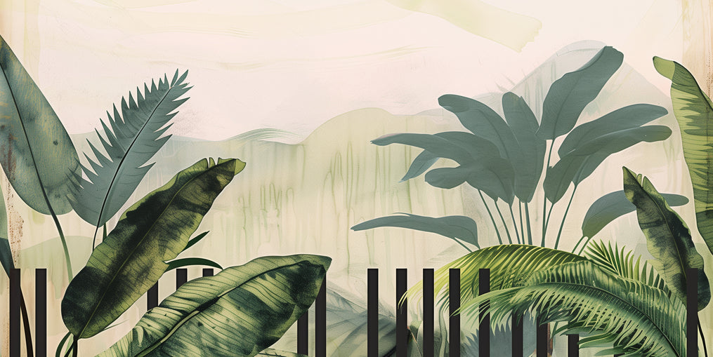 Black posts in the palms
