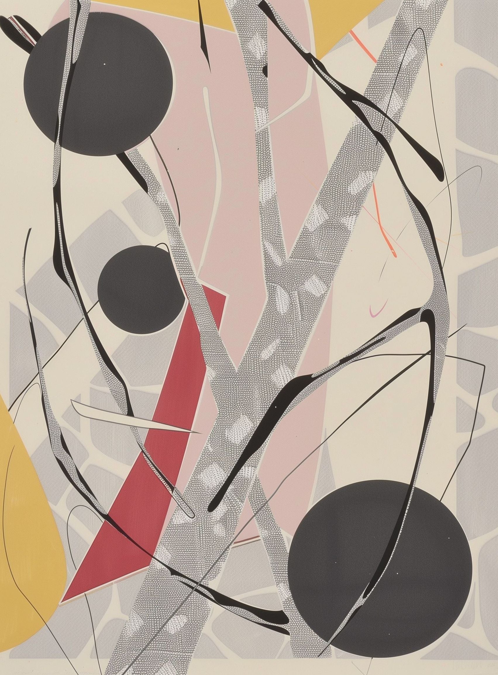Layered circles with red wedge