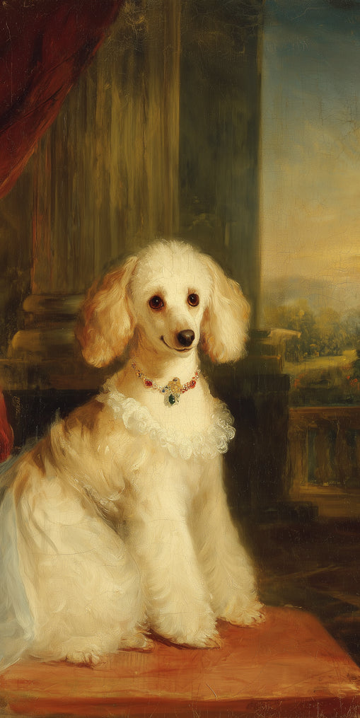 Jewels on the poodle collar