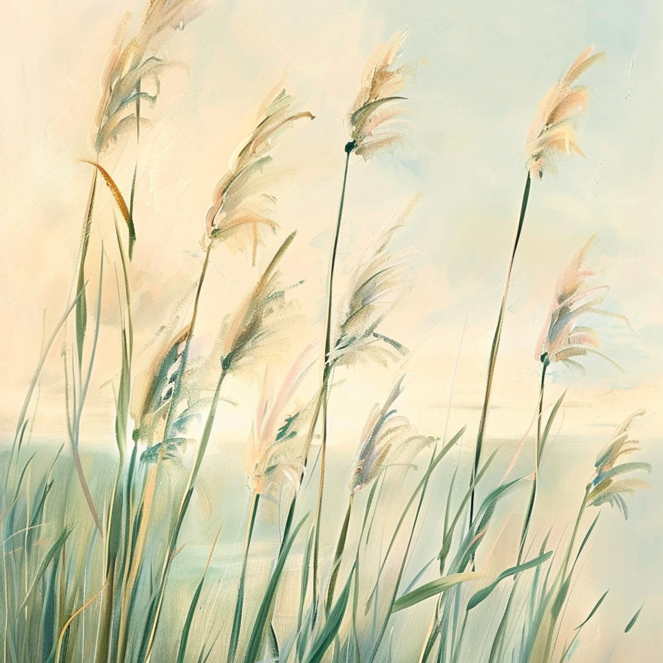 Peach light on reeds