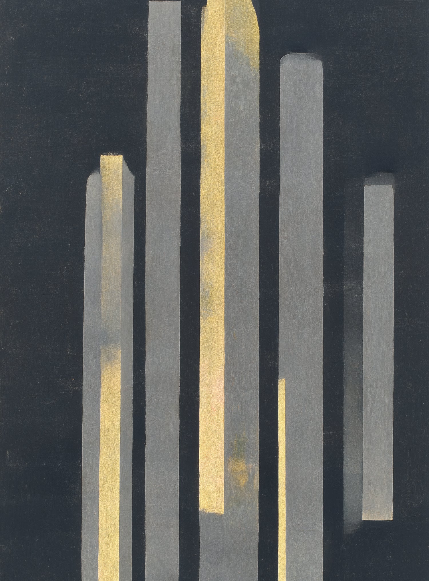Yellow seeping through gray bars