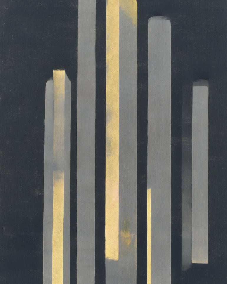 Yellow seeping through gray bars